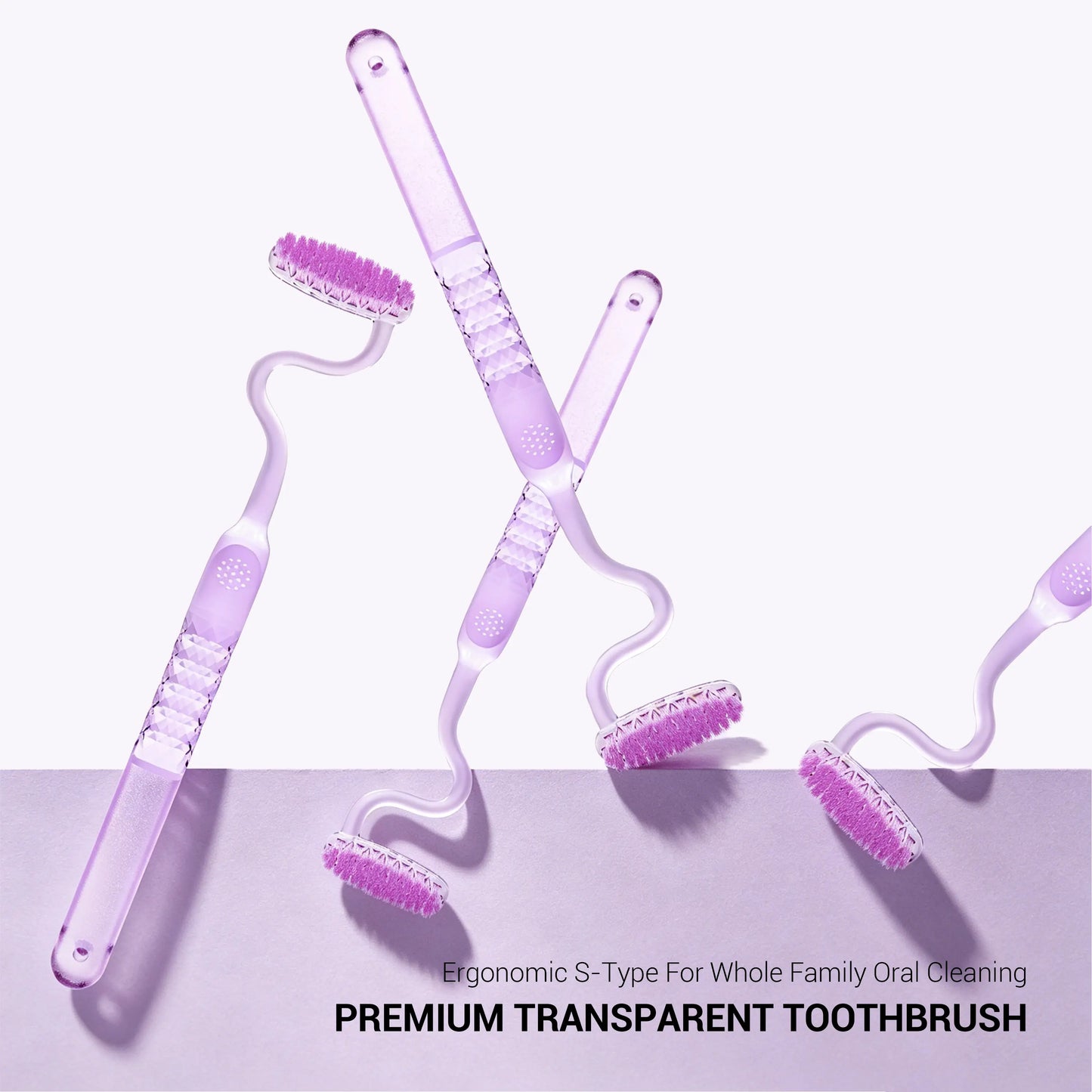 Cepillo Dental Veyzen en Forma de S – Mango Ergonómico Curvo, Cerdas Ultrasuaves para una Limpieza Profunda, Cuidado Bucal Diario Suave y Agarre Cómodo
