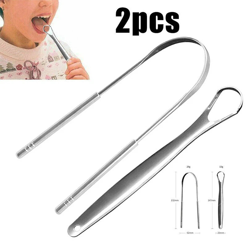 Raspador de Lengua de Acero Inoxidable | Elimina Bacterias, Mal Aliento y Residuos | Limpieza Profunda