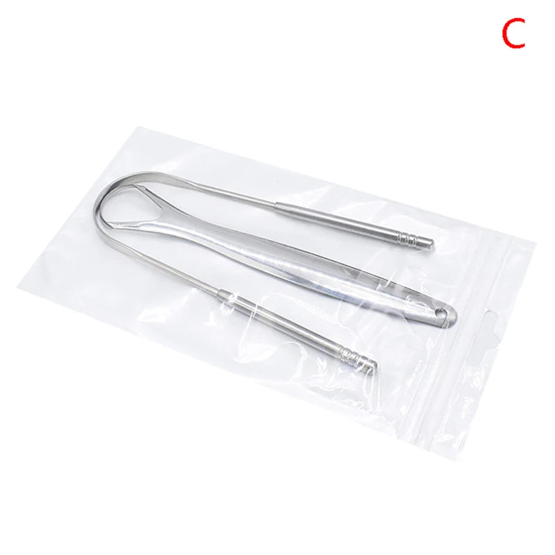 Raspador de Lengua de Acero Inoxidable | Elimina Bacterias, Mal Aliento y Residuos | Limpieza Profunda