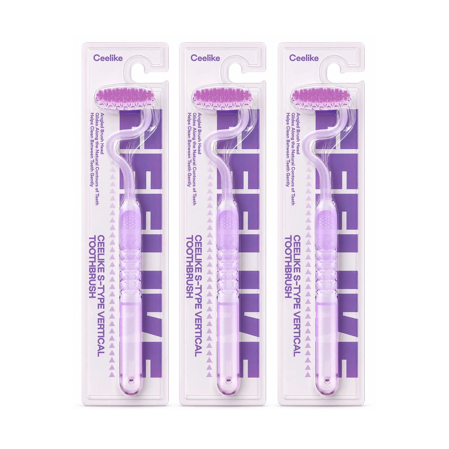 Cepillo Dental Veyzen en Forma de S – Mango Ergonómico Curvo, Cerdas Ultrasuaves para una Limpieza Profunda, Cuidado Bucal Diario Suave y Agarre Cómodo