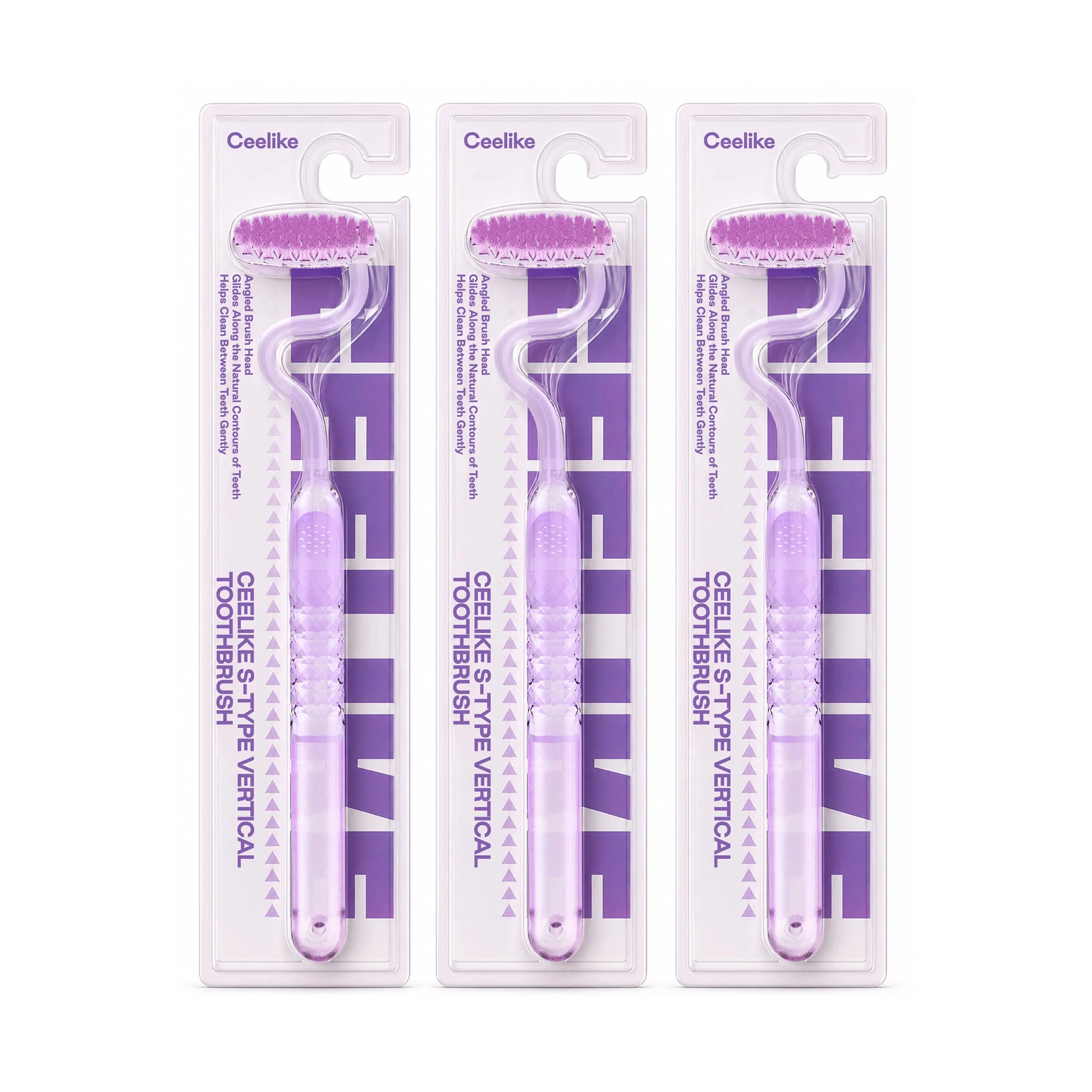 Cepillo Dental Veyzen en Forma de S – Mango Ergonómico Curvo, Cerdas Ultrasuaves para una Limpieza Profunda, Cuidado Bucal Diario Suave y Agarre Cómodo