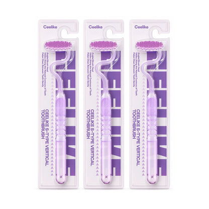 Cepillo Dental Veyzen en Forma de S – Mango Ergonómico Curvo, Cerdas Ultrasuaves para una Limpieza Profunda, Cuidado Bucal Diario Suave y Agarre Cómodo