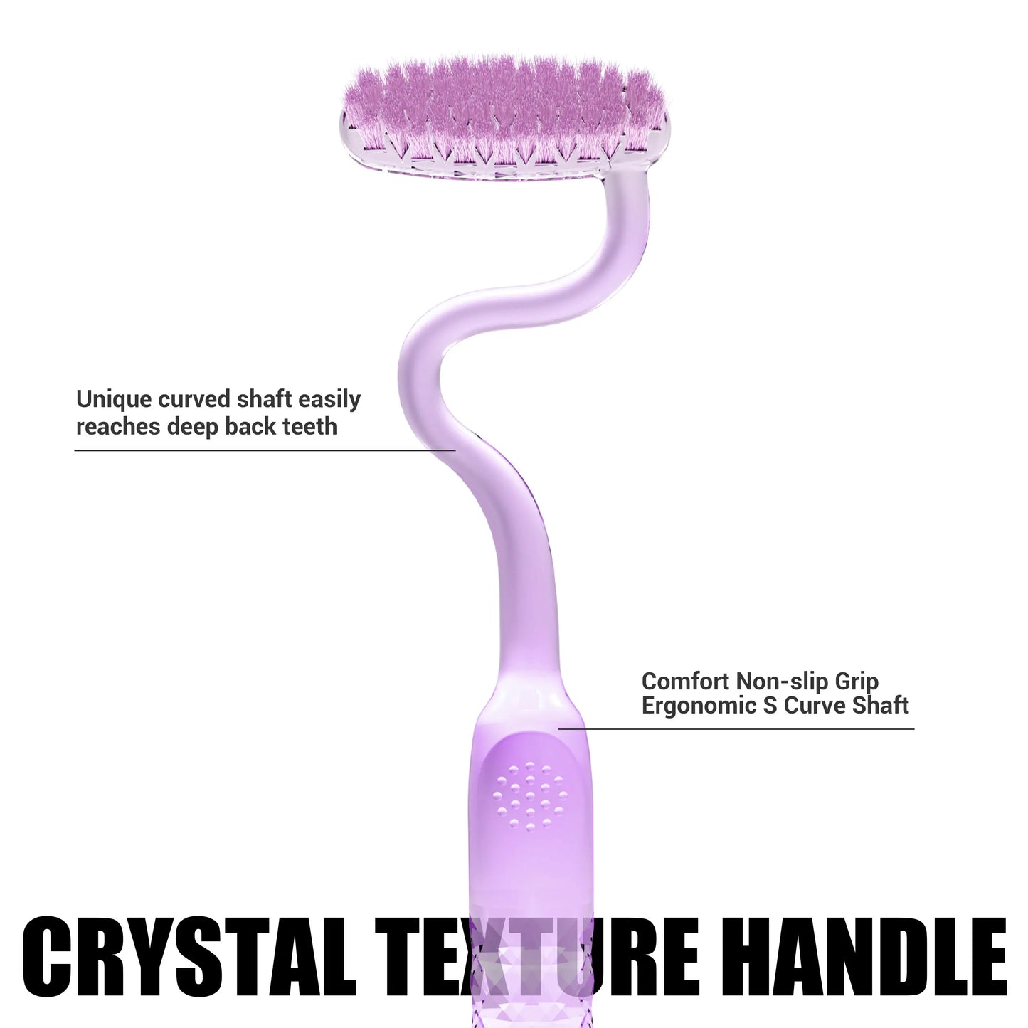 Cepillo Dental Veyzen en Forma de S – Mango Ergonómico Curvo, Cerdas Ultrasuaves para una Limpieza Profunda, Cuidado Bucal Diario Suave y Agarre Cómodo