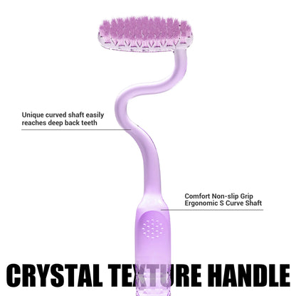 Cepillo Dental Veyzen en Forma de S – Mango Ergonómico Curvo, Cerdas Ultrasuaves para una Limpieza Profunda, Cuidado Bucal Diario Suave y Agarre Cómodo