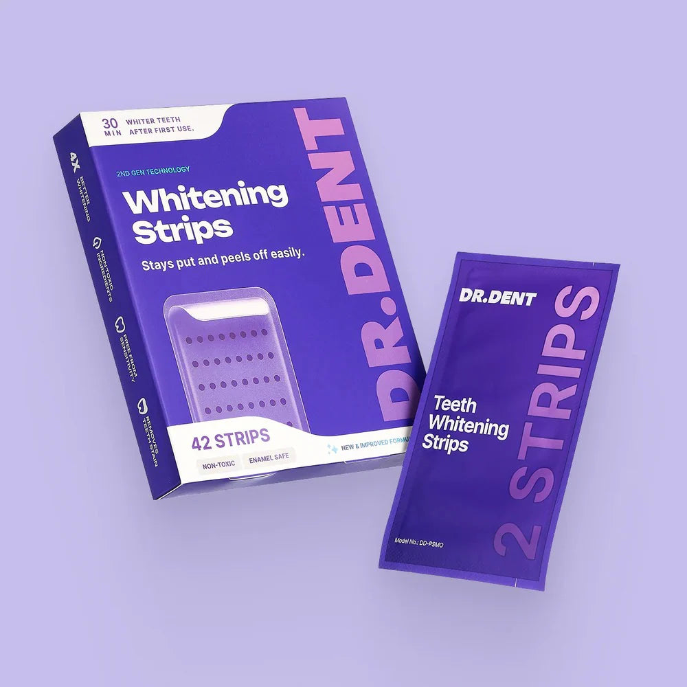 Dr. Dent™ – 42 Tiras Blanqueadoras Violetas