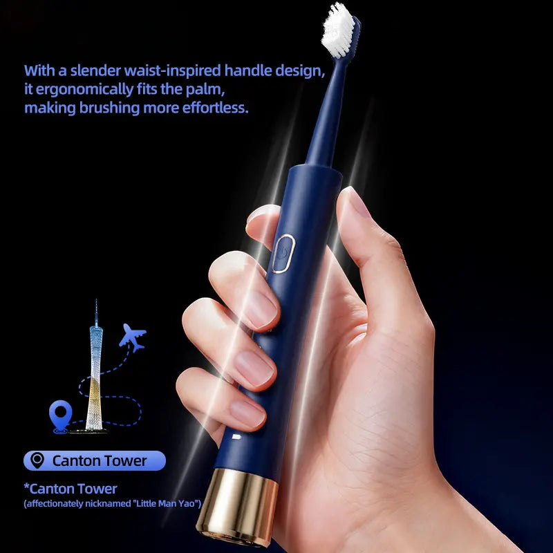 GMUX Sonic Toothbrush with 8 Dupont Brush Head, IPX7 Waterproof , USB Charging, 5 Modes with an Intelligent Timer, Providing High Vibrations for Cleaning. for Couples and Is Perfect for Family Travel as a Gift