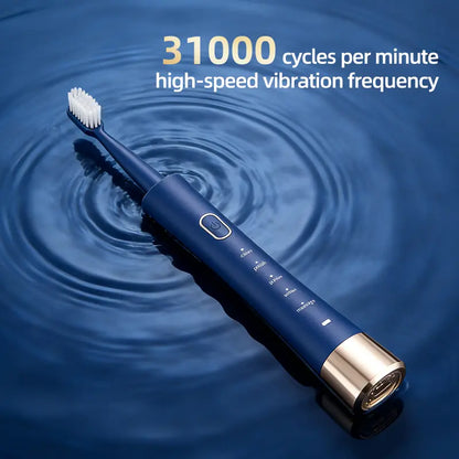 GMUX Sonic Toothbrush with 8 Dupont Brush Head, IPX7 Waterproof , USB Charging, 5 Modes with an Intelligent Timer, Providing High Vibrations for Cleaning. for Couples and Is Perfect for Family Travel as a Gift